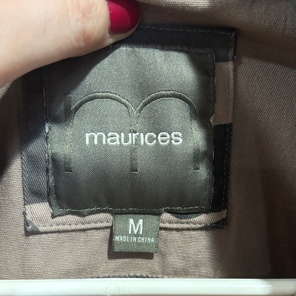 Maurices Olive Green Button-Up Jacket - Picture 2 of 7